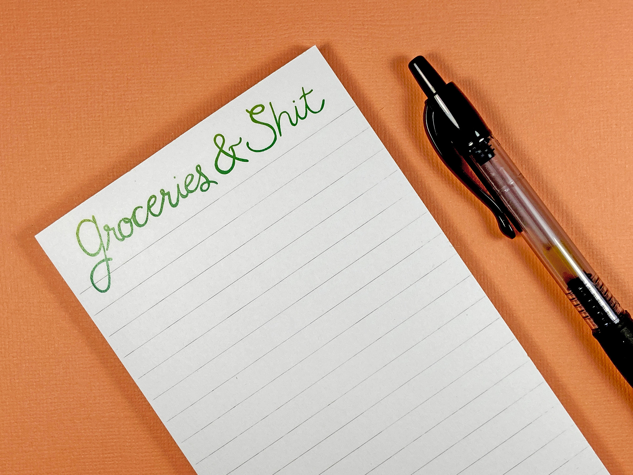 Stationery - Magnetic Notepad - Groceries & Shit - The Red Swan Shop