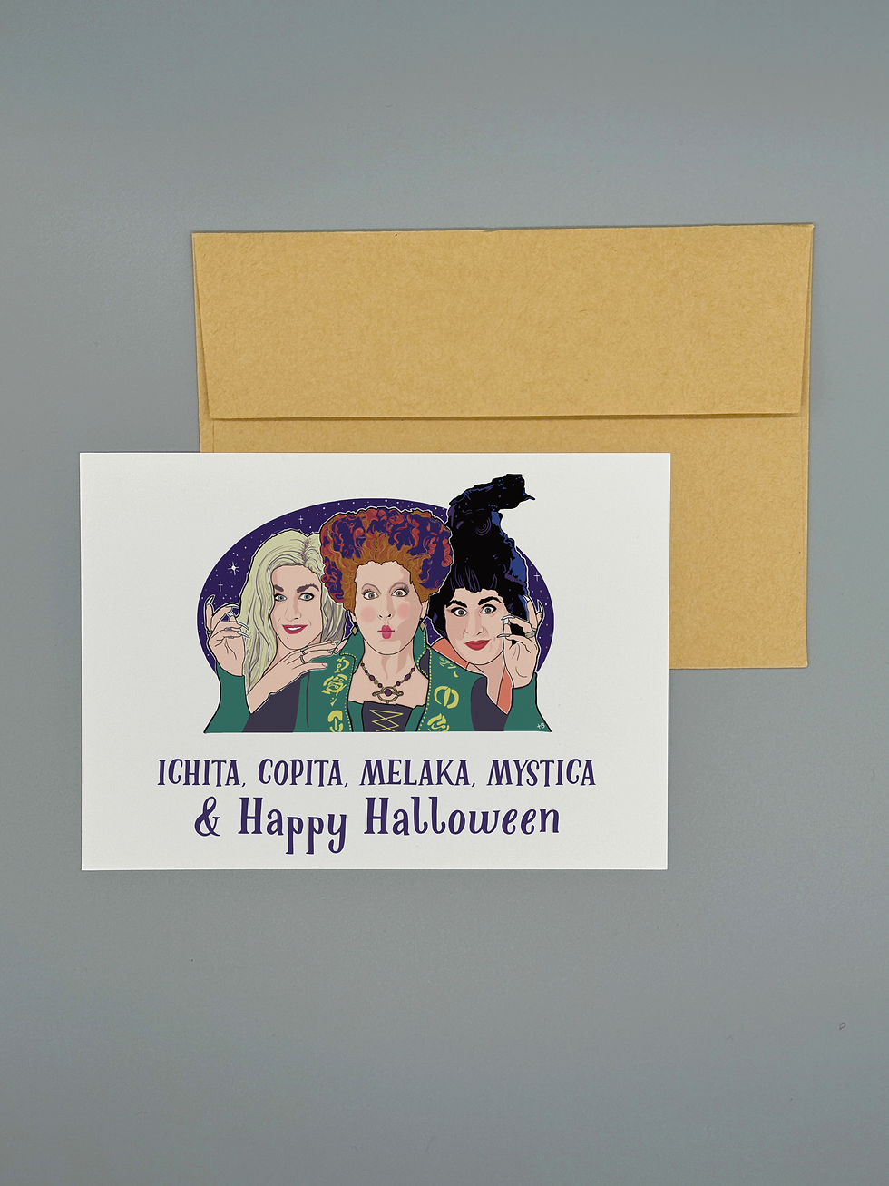 Thumbnail: Magic Chant – Funny Halloween Card | The Red Swan Shop