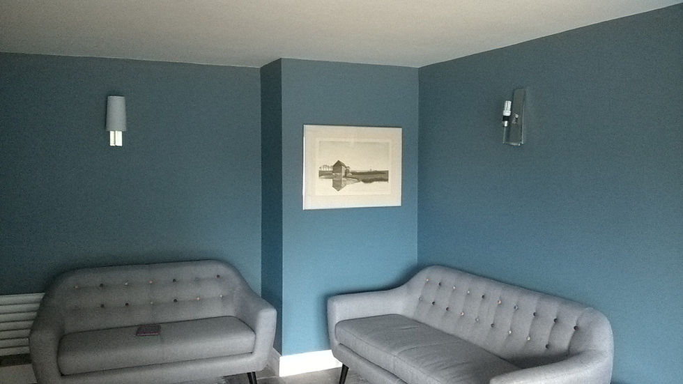 This interior decorating has been completed after the room was completly renovated in Cambridge.