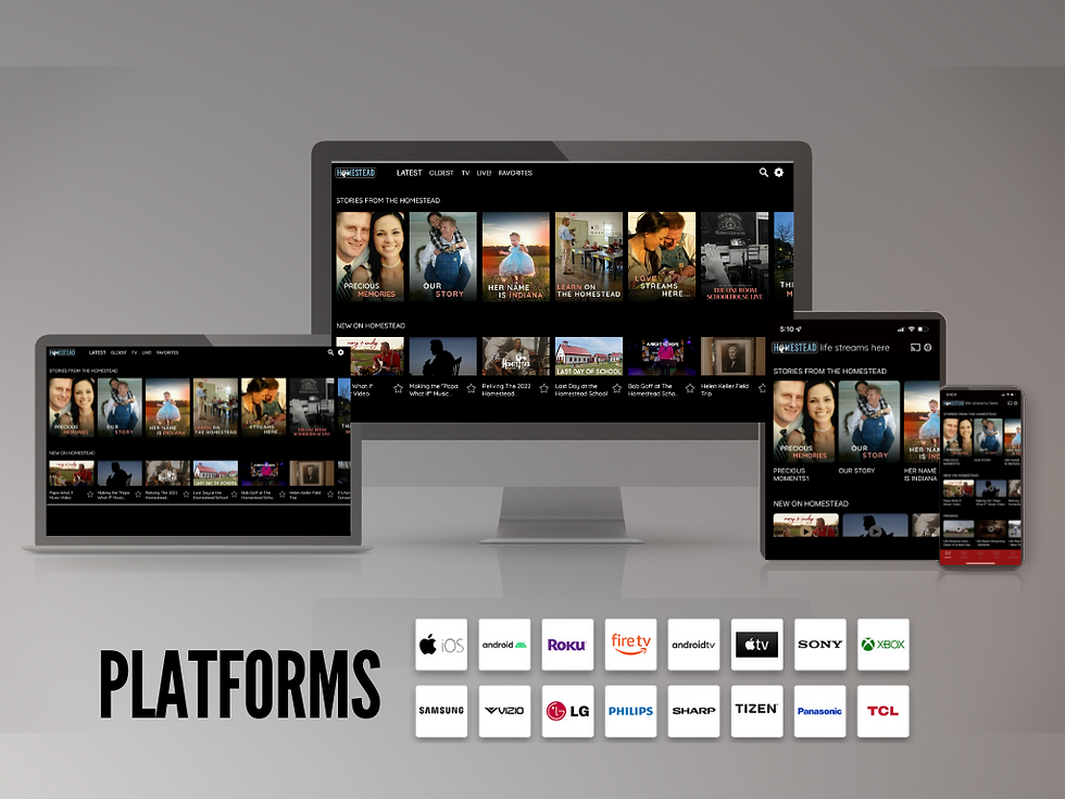 Devices where you can watch The Homestead Channel