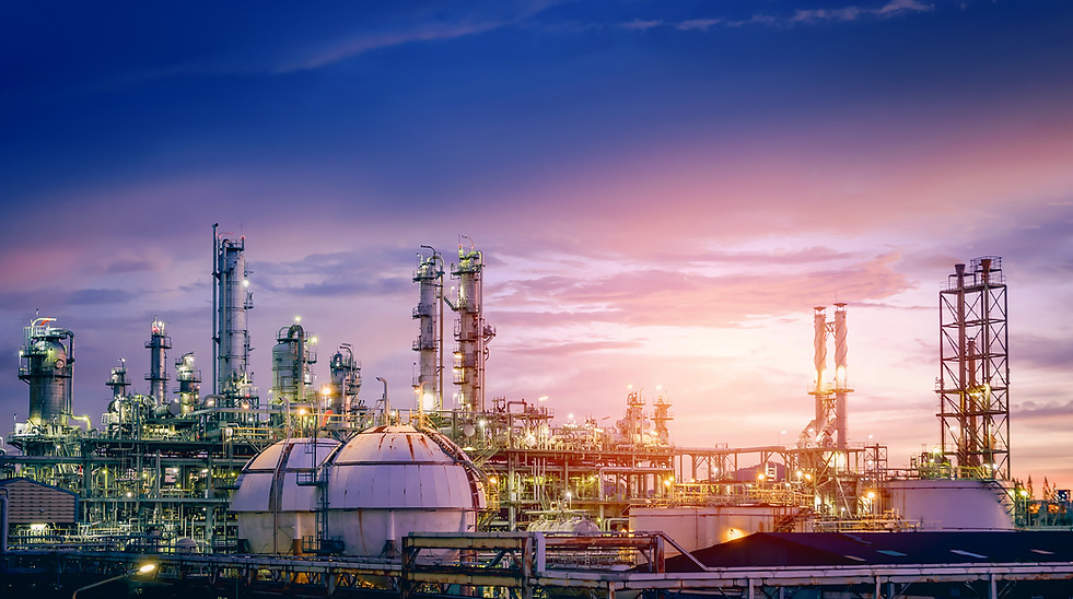 oil-gas-refinery-plant-petrochemical-industry-sky-sunset-factory-with-evening-manufacturin