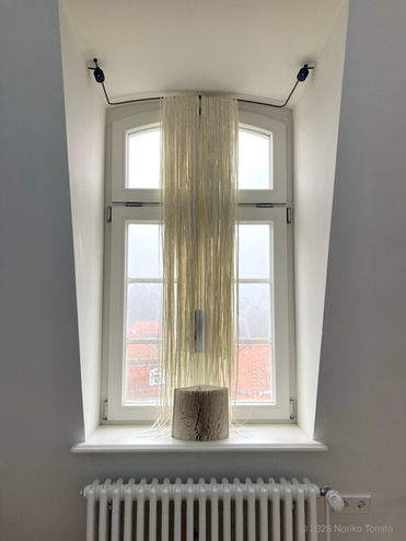 'Spelling Patterns: Weaving in Disappearing Languages', was presented by Japanese textile fiber artist Noriko Tomita, at Open Solitude Winter 2025, organized by Akademie Schloss Solitude, Stuttgart, Germany.