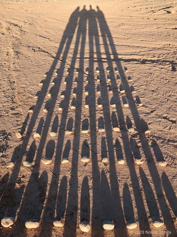 "Desert 23°S" in the Atacama Desert organized by La Wayaka Current, 2023 / fiber artist Noriko Tomita / ファイバーアート 富田紀子
