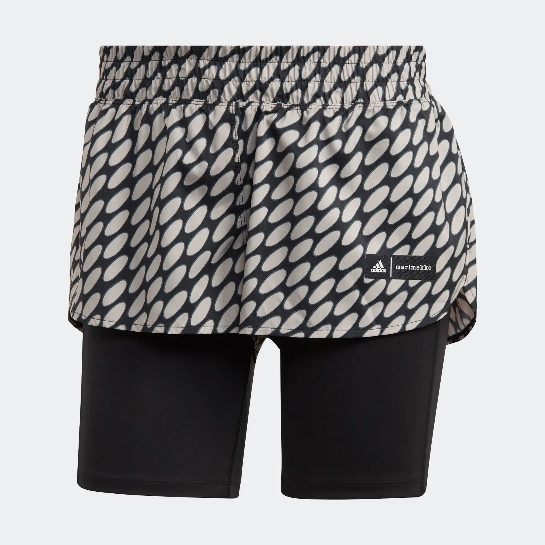 Woman Running ADIDAS X MARIMEKKO RUN ICONS 3 BAR LOGO 2-IN-1 RUNNING SHORTS
