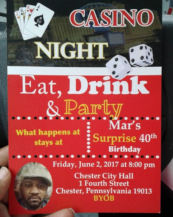 Casino theme invitations