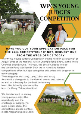 WPCS YOUNG JUDGES COMPETITION - WE NEED YOUR HELP
