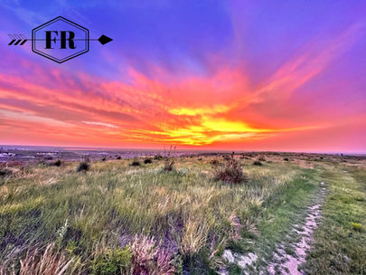 Beautiful sunset at Fossil Rock Ranch