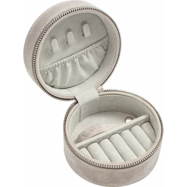 velvet round travel case