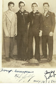 A Jolly (2nd from left) and unidentified