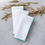 Thumbnail: White linen napkins with green accent for home interior, private jet, yacht