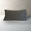 Thumbnail: Silk tie lumbar pillow with trim and down fill