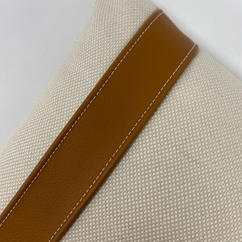 Leather Banded Lumbar Pillow