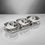 Thumbnail: Silver Hammered Serving Tray with Bowls