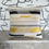 Thumbnail: Gold, black and white square pillow for private jet, yacht and home