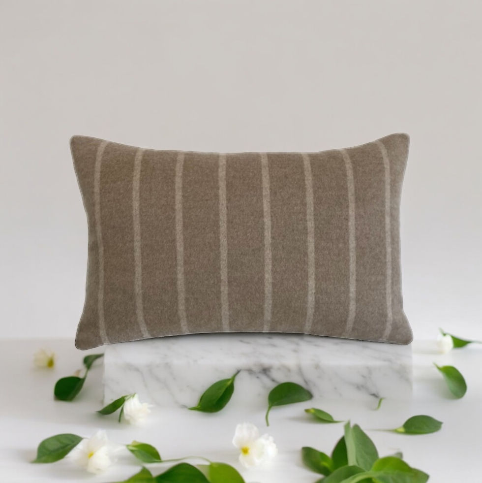 Loro Piana Cashmere lumbar pillow for home, private jet, yacht