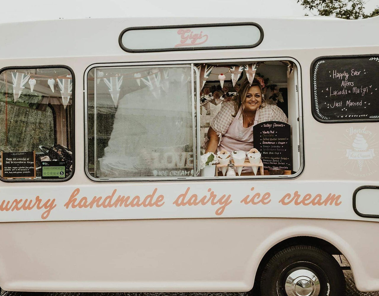 Sammie Hawkins in Gigi the ice cream van