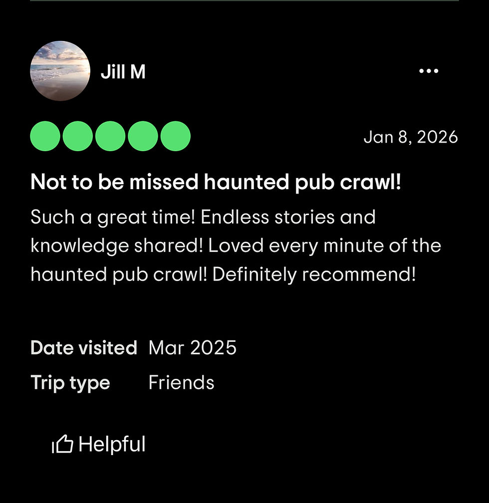 (TripAdvisor) 🍻 “Not to Be Missed” — When a Haunted Pub Crawl Actually Delivers