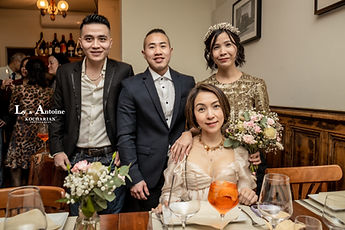 Ly with loved ones at the restaurant