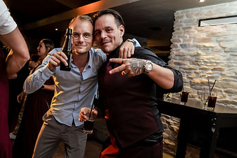 Idrisse and a friend on the dance floor