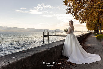 Maëlys facing Lake Geneva in Morges