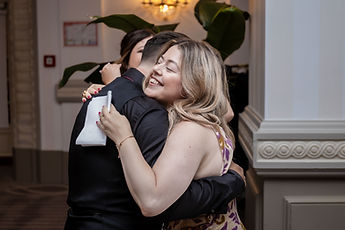 A hug after a speech