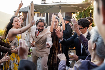 Derek dancing with his guests