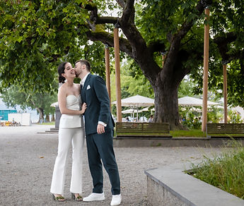 A dance step under the trees by the lake