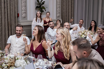 A table of guests during the evening