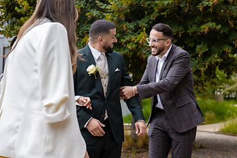 A friend makes Marouan laugh