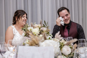 The couple's emotion during the speeches