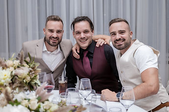 Idrisse and two friends, all smiles