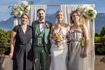 Vahide and Adrien with two loved ones