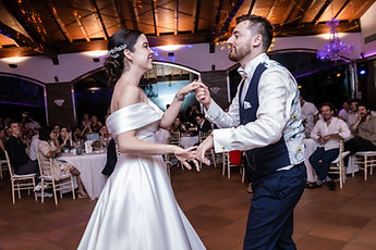 The first dance: Gemma and Jean take the floor