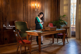 The wedding room at Lausanne's Hôtel de Ville before the ceremony