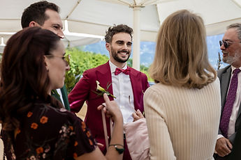 Smiles as the guests arrive