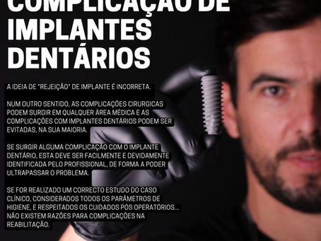 COMPLICAÇÃO DE IMPLANTES DENTÁRIOS