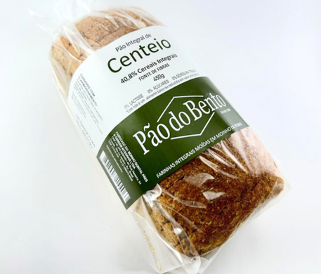Pão do Bento integral de centeio, rótulo verde escuro