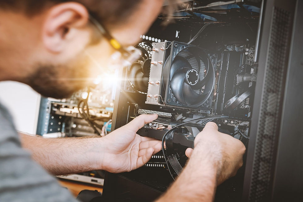 Computer Repair Technician repairing a graphics card