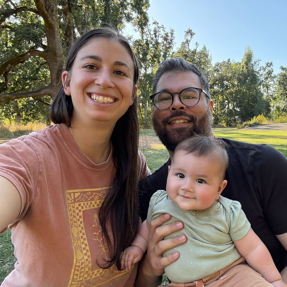 Daniel with his wife Meredith and their baby Hana!