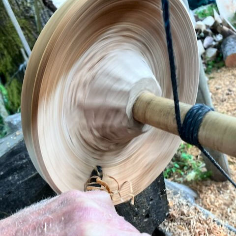 BOWLS ON A SPRING POLE LATHE (MORNING)