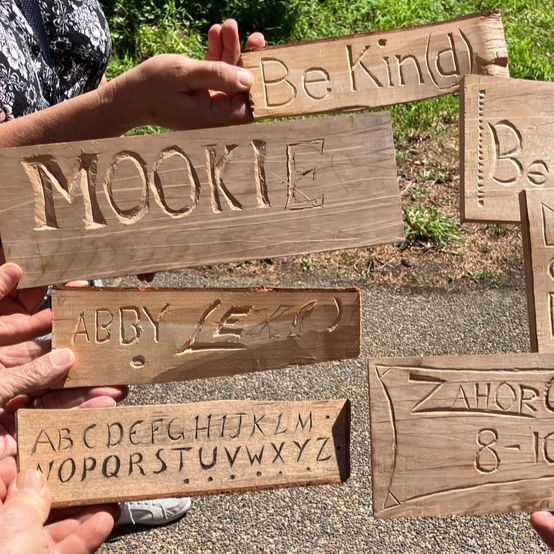 CARVING LETTERS: LARGE AND SMALL