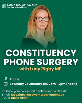 Constituency Phone Surgery - Saturday 24 January 2026