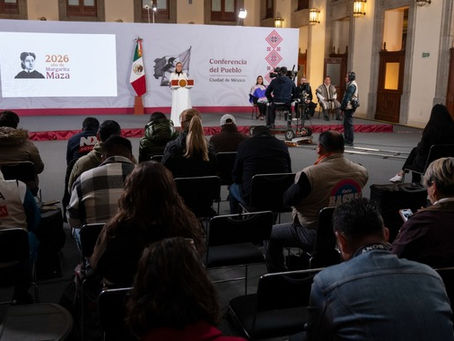 Presidenta Sheinbaum destaca inicio del 2026 con incremento en llegada de visitantes internacionales