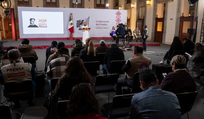 Presidenta Sheinbaum destaca inicio del 2026 con incremento en llegada de visitantes internacionales