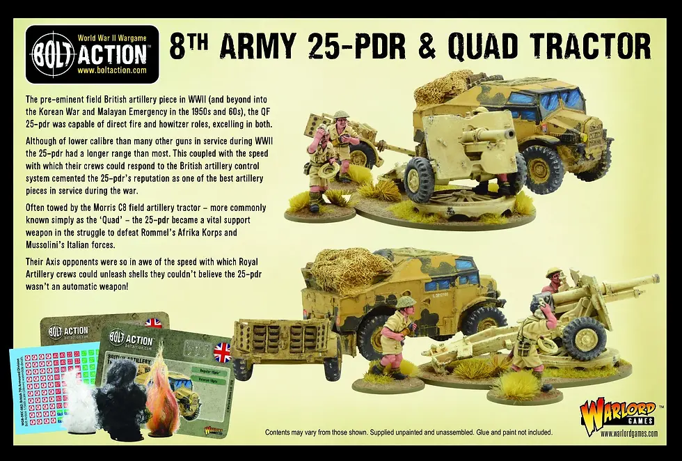 Thumbnail: 8th Army 25 Pounder Light Artillery, Quad & Limber