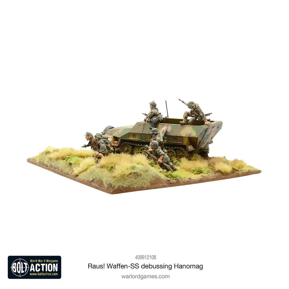 RAUS! Waffen-SS Debussing Hanomag