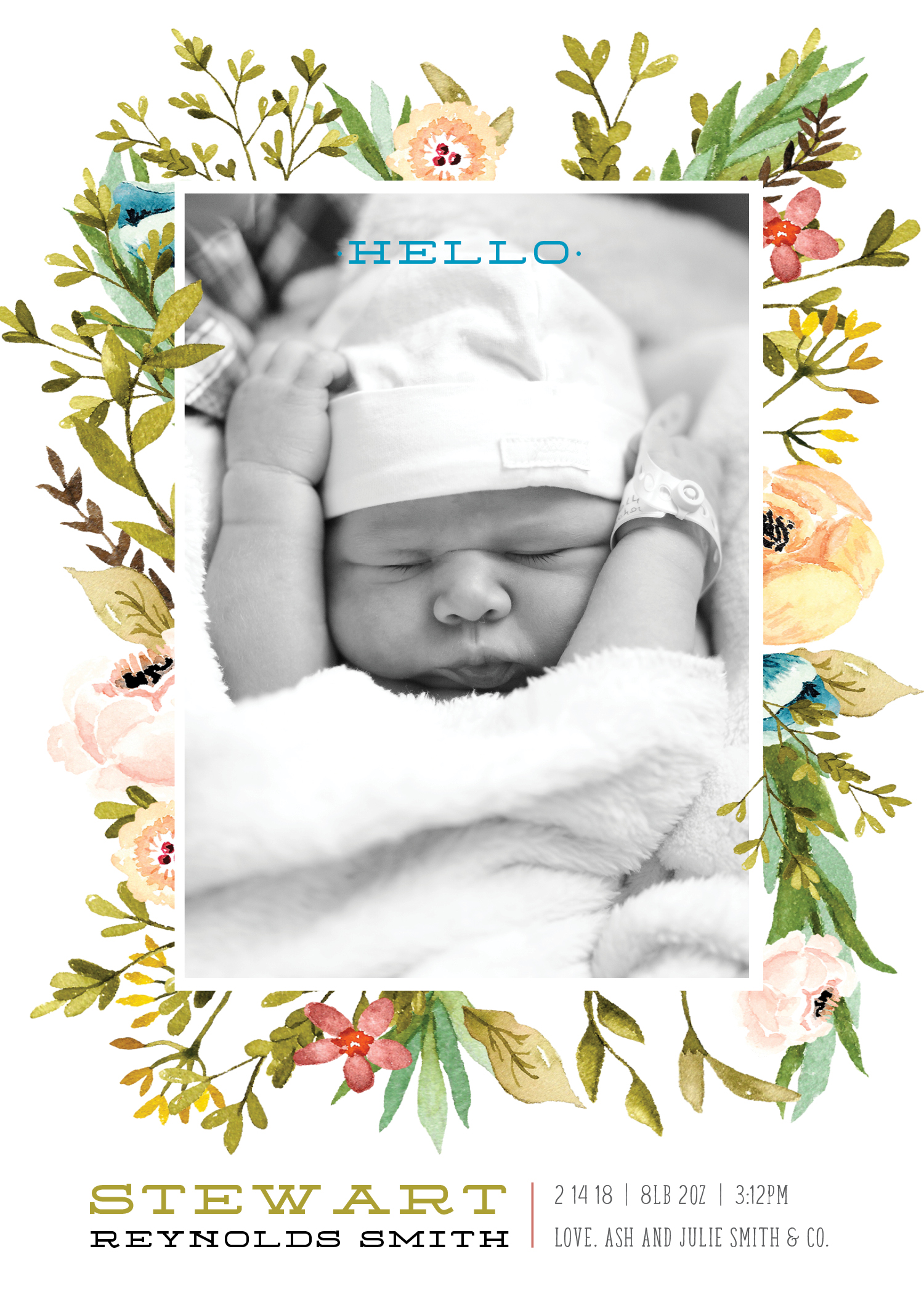 Garden Surprise Baby Announcement