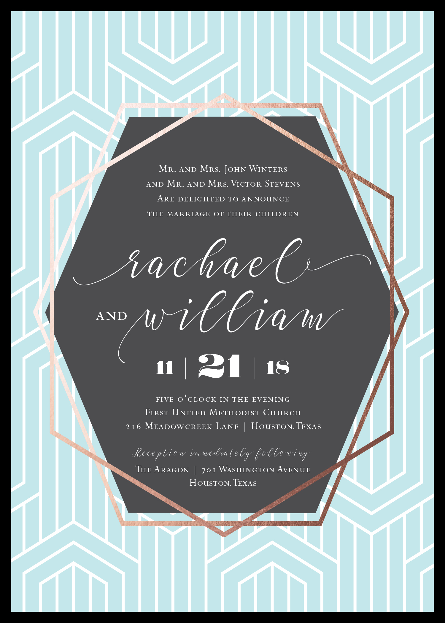 Breakfast at Tiffanys Wedding Invite