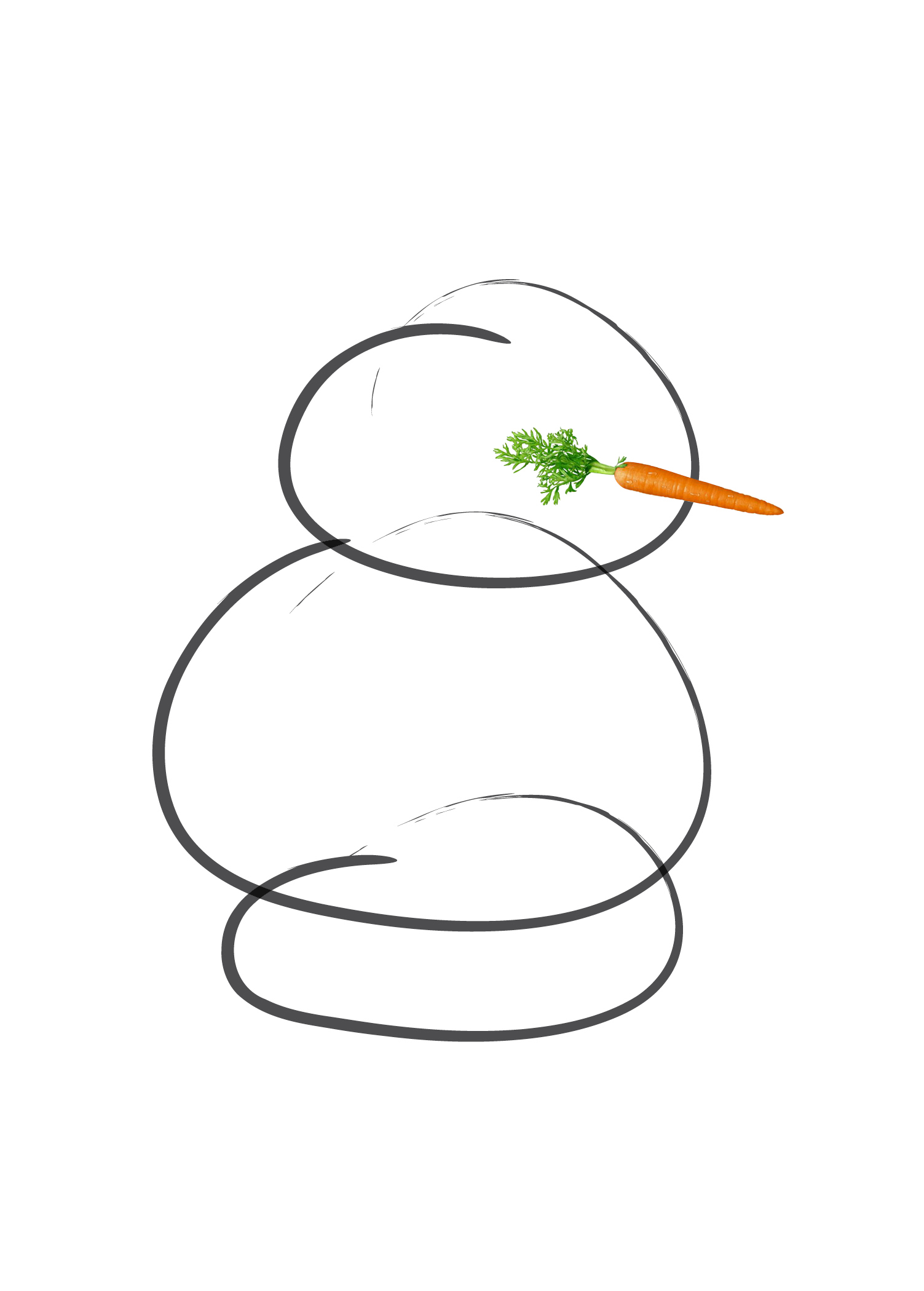 Modern Snowman Christmas Card