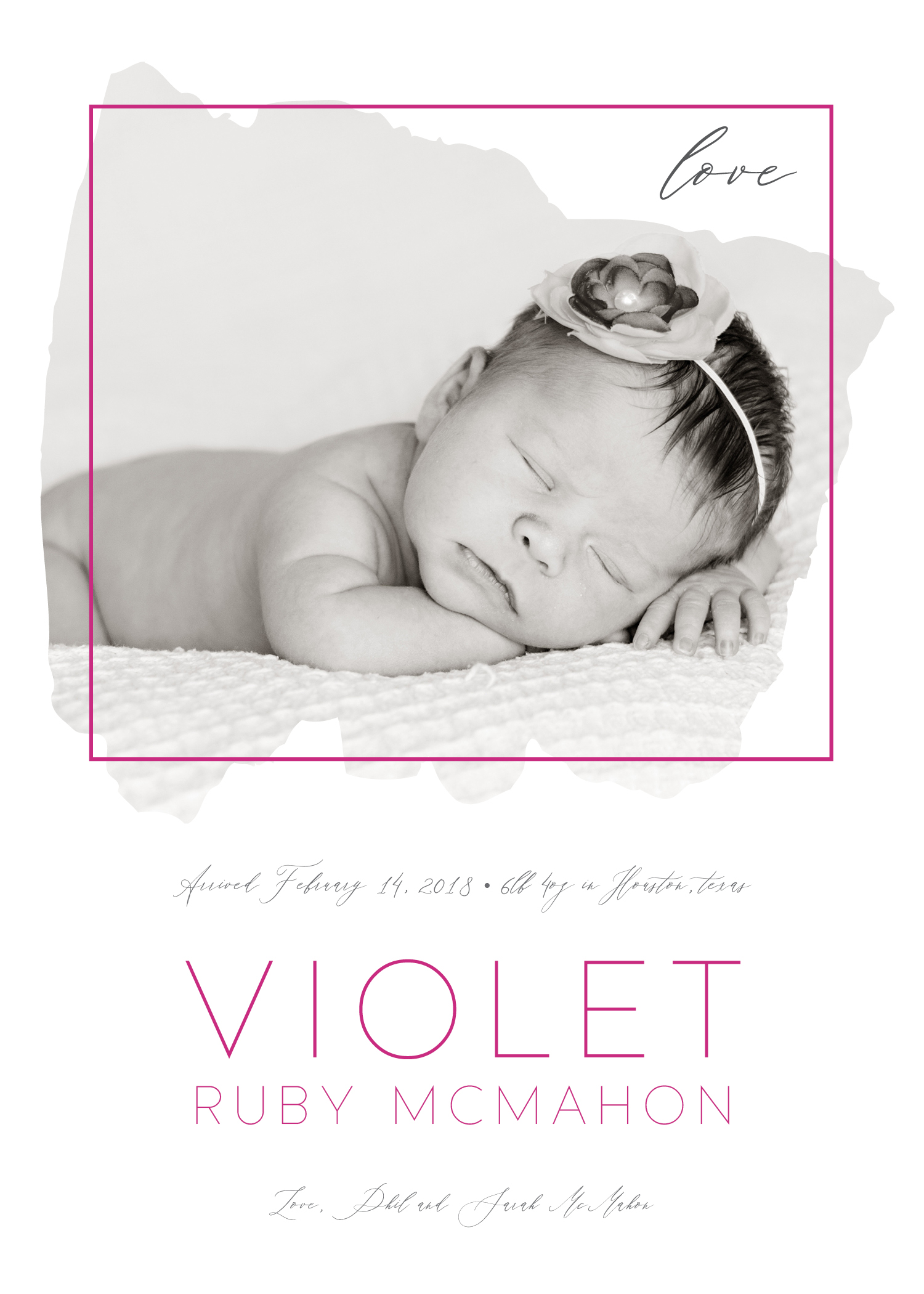 Modern Baby Announcement